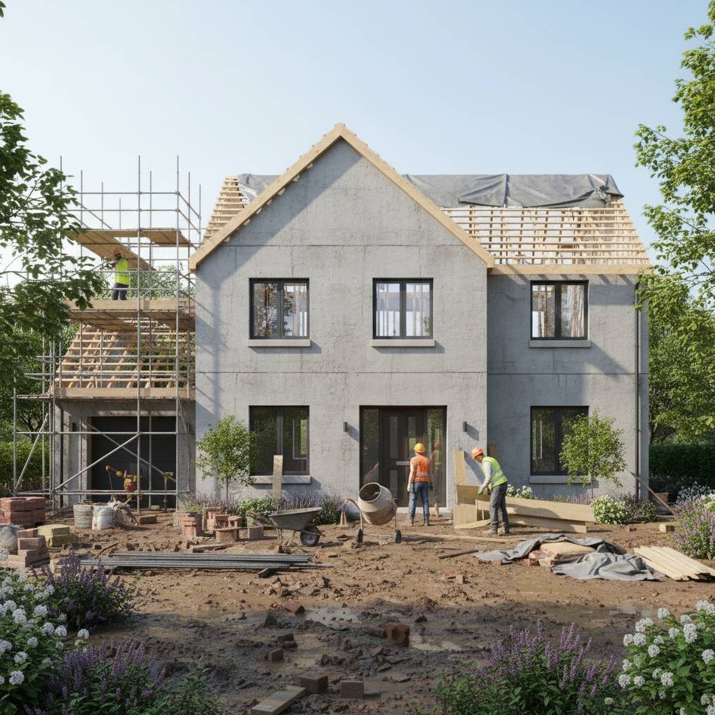 Construction site before building private house Belarus