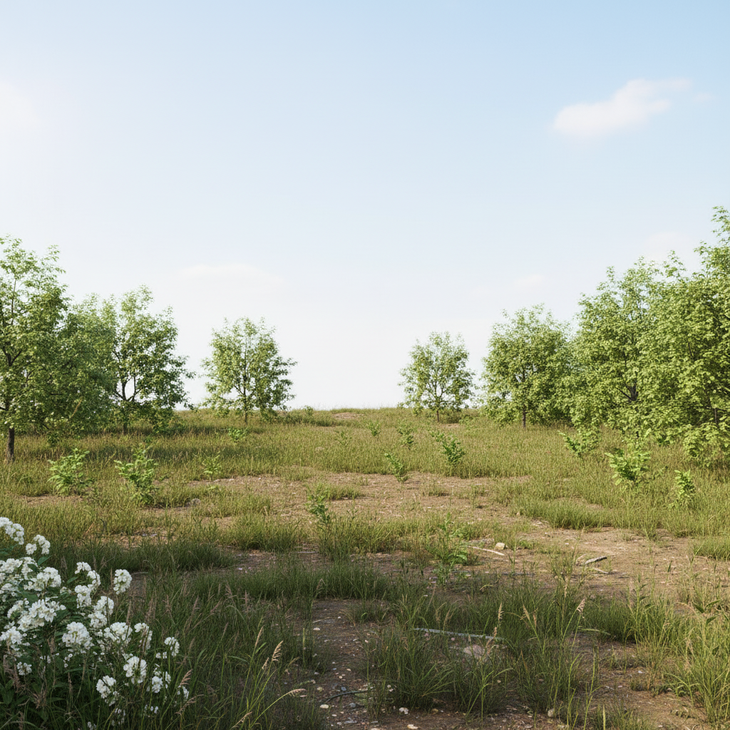 Undeveloped land before house construction Belarus